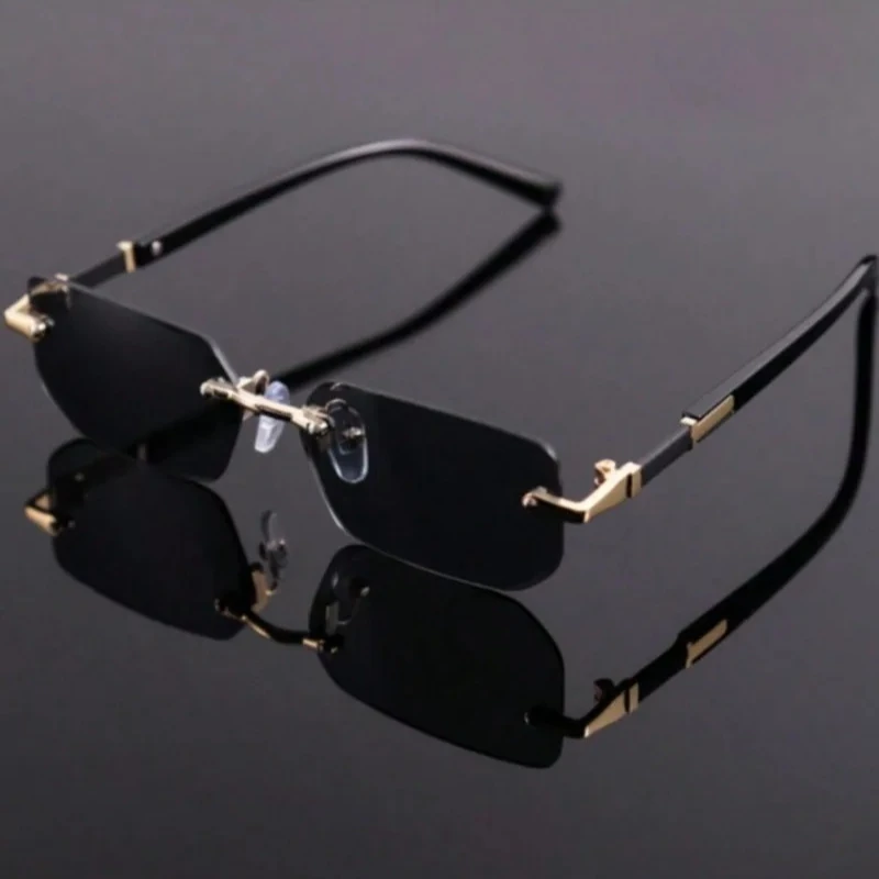 Lunettes de soleil rectangulaires sans bords, mode populaire pour femmes et hommes, petites lunettes de soleil carrées pour femmes et hommes, Oculos de voyage d'été