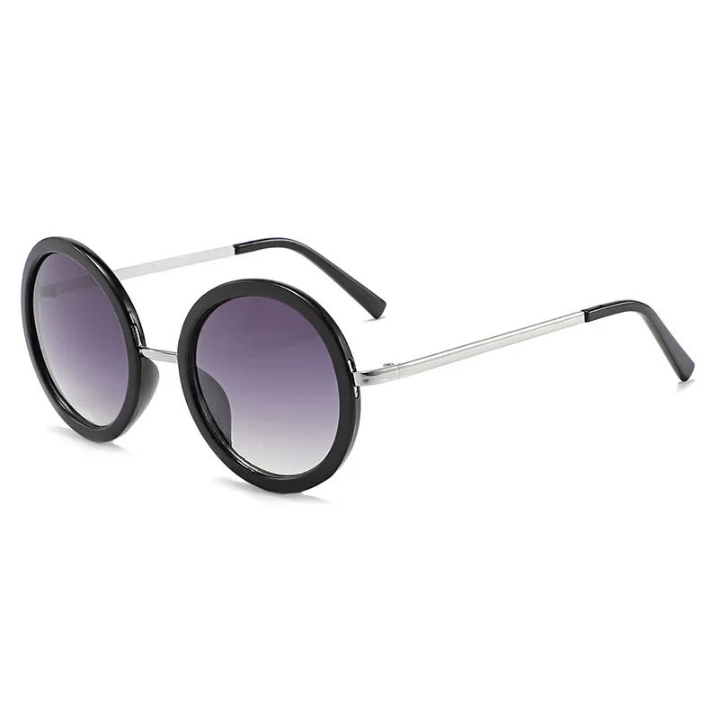 Petites lunettes de soleil rondes vintage pour hommes et femmes, lunettes de soleil en alliage coloré, miroir rétro, cercle noir, nouveau design