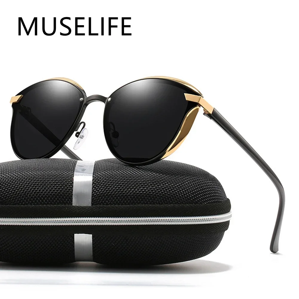 MUSELIFE femmes lunettes de soleil polarisées de luxe mode oeil de chat dames Vintage marque concepteur femme lunettes de soleil Oculos Gafas