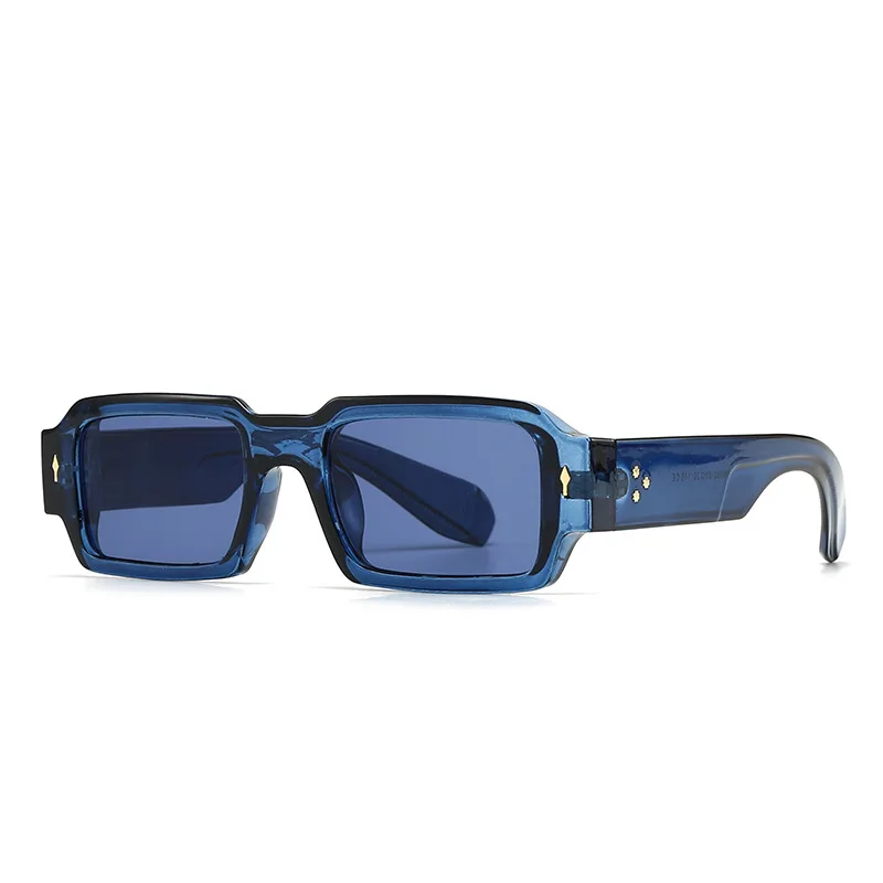 Lunettes de soleil Punk à rivets classiques pour hommes et femmes, marque de luxe de styliste, carrées, tendance, Vintage, nuances populaires, UV400, 2024