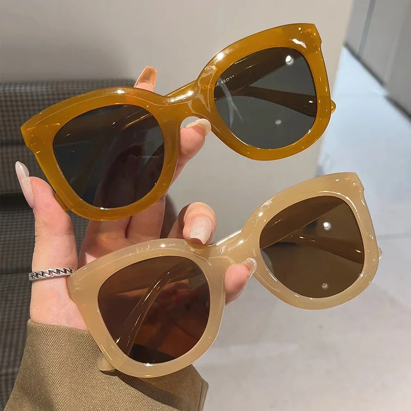 Lunettes de soleil œil de chat papillon surdimensionnées, nouvelle mode tendance pour femmes, nuances colorées de marque populaire de styliste pour femmes