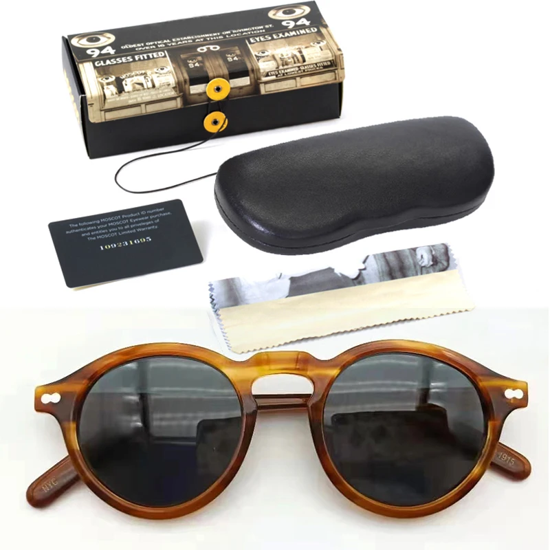 Johnny Depp lunettes de soleil polarisées homme Lemtosh lunettes de soleil femme marque de luxe Vintage acétate cadre rond lunettes de Vision nocturne