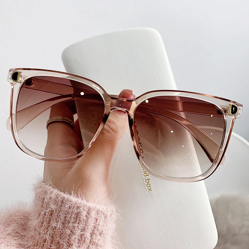 Lunettes De soleil carrées à la mode pour femmes, Design surdimensionné, marque rétro, Vintage, dégradé, nuances Oculos De Sol