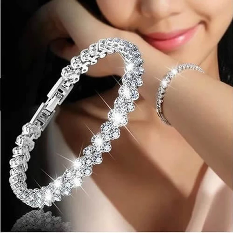 CAOSHI – bague en forme de chaîne pour femmes, bijoux tendance, couleur argent, zircone brillante, accessoires pour la vie quotidienne, cadeau pour dames