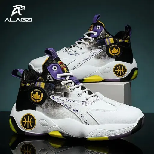 ALagzi 2024 Vente Chaude Hommes Outdoor High Top Sneakers - Violet