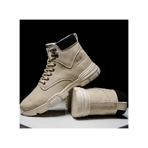 Hommes Martin Talons Hauts Casual Comfort Outdoor Chaussures Kaki