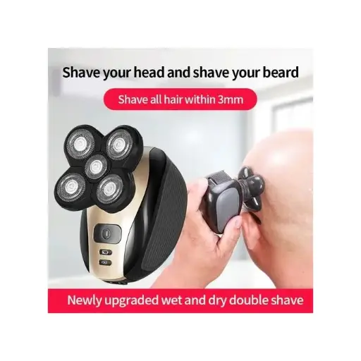 Rasoir électrique Pour Homme, Tondeuse à Cheveux Rechargeable, Tondeuse à Cheveux/barbe, étanche-Or