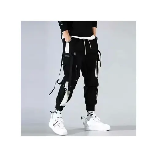 Pantalon Chics Chasseur Chino Homme Décontracté - Noir