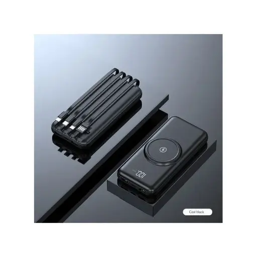 POWER BANK 10000 MAH wireless avec 4 câble de charge (4EN1)