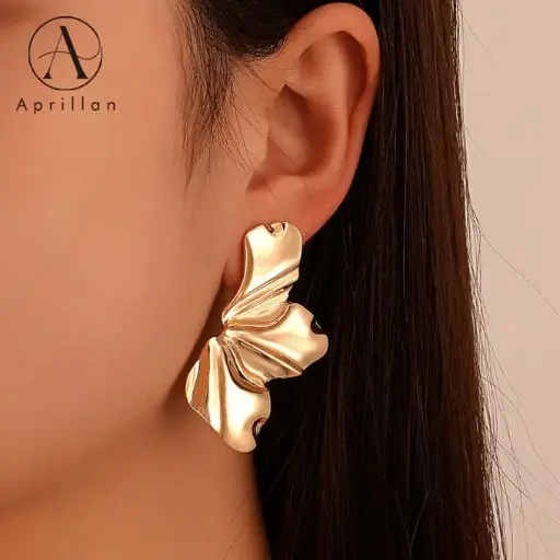 Aprillan Boucles D'oreilles à Tige Exagéré Pétale Pour Femmes