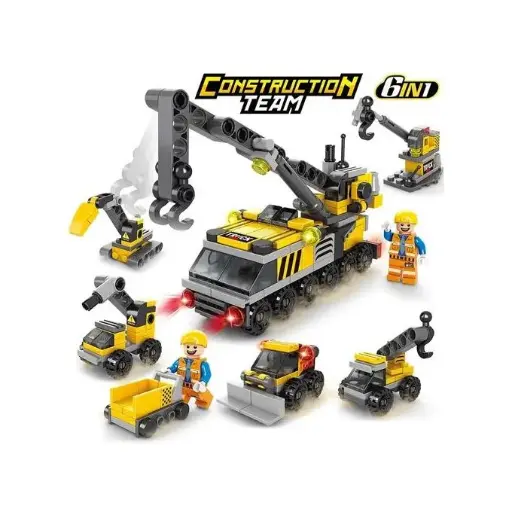 Ensemble De Blocs De Construction De Voiture, Pelle, Véhicule Blindé, Jouets Pour Enfants, Cadeaux