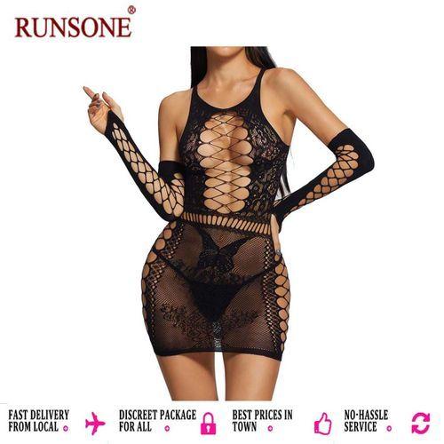 Khufuzi Women Fishnet Bodystocking Sexy Lingerie Bodysuit Nightclub Sleepwear For Sex