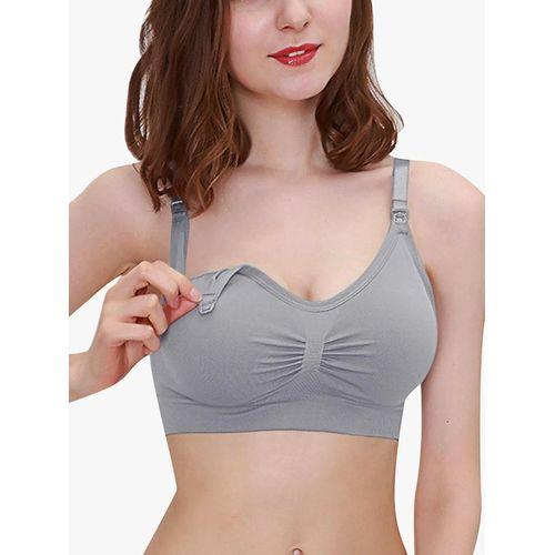 Soutien-gorge d'allaitement respirant sans couture - Gris
