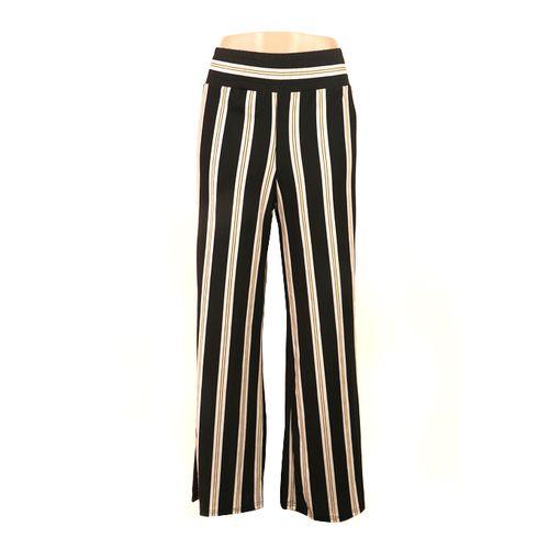 Pantalon Femme Bas Large Avec Raillures - jaune/noir