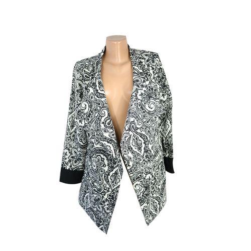 Cr Veste en coton cachemir - Noir / Blanc