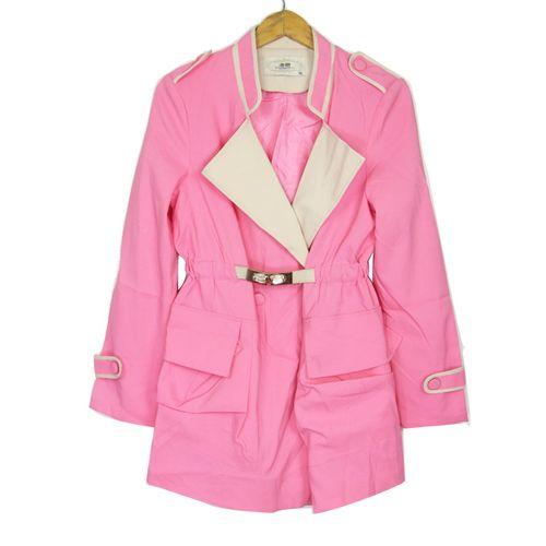 Manteau 3/4 pour femme - Rose-beige