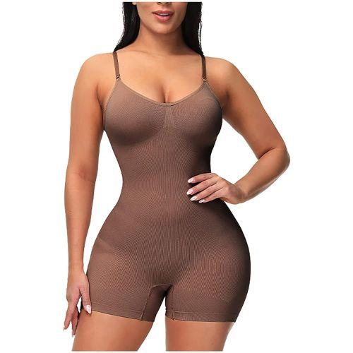 Combishorts sans manches pour femmes Marron