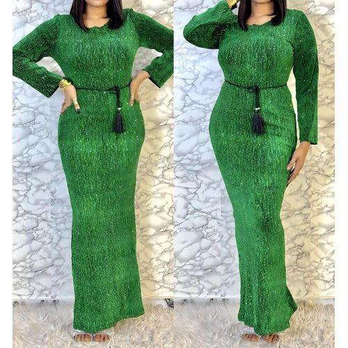 Ensemble robe tendance coton + polyester pour femme.