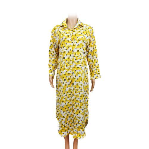 Robe Chemise Imprimé Jaune