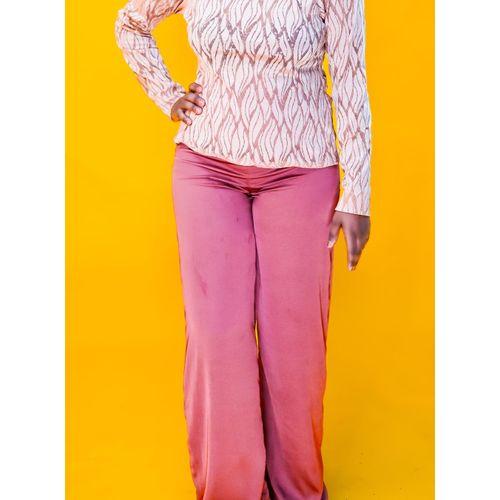 Ensemble Pantalon en soie + Haut Till à manches longues très classe