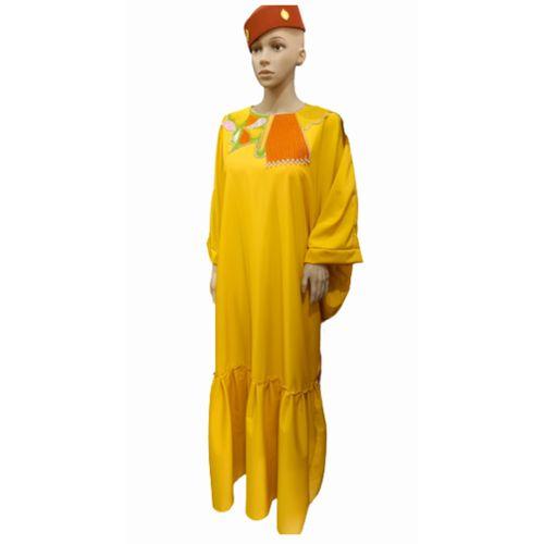Louna Robe longue couleur jaune