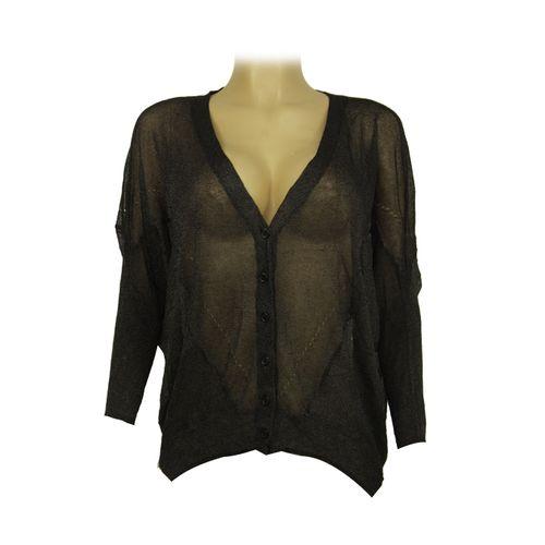 Haut Pull Manches 3/4 - Coton - Noir Unique