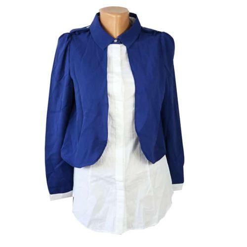 Cr CHEMISE BLEU DE NUIT BLANC EN COTON