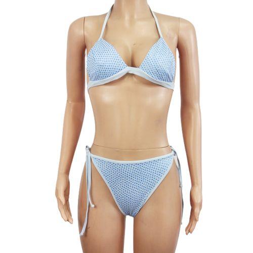 Maillot De Bain Deux Pieces - Polyester - bleu clair