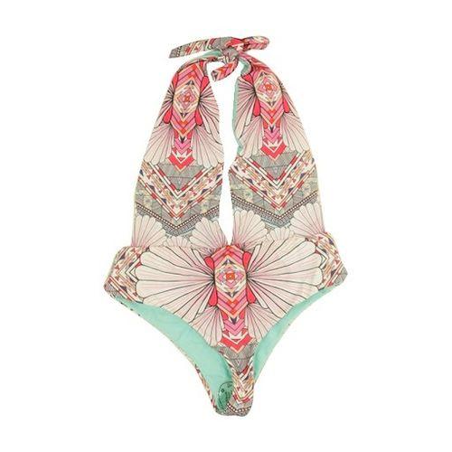 Maillot De Bain une Piece - Polyester - blanc imprimé