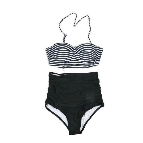 maillot de bain deux pieces noir blanc pour femme