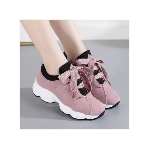 Rose - Chaussures De Mode En Daim Rétro Femmes