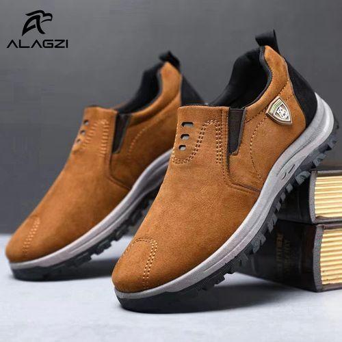 ALagzi Chaussures Décontractées Formelles Haut De Gamme Pour Hommes-Marron