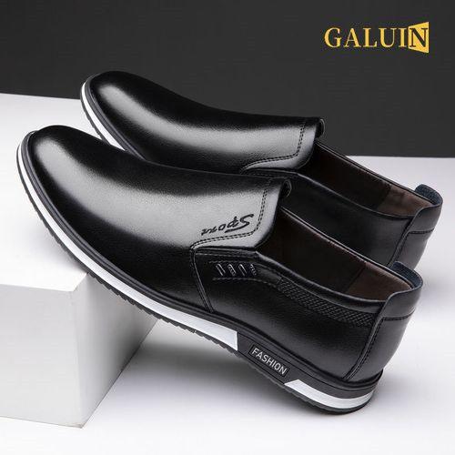 GALUIN Mocassin Pour Homme Formelles Simili Cuir Décontracté Chaussures Noir