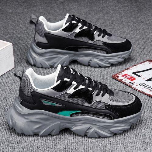 Chaussures en maille respirante pour hommes, chaussures de sport à semelles épaisses