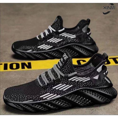New Fashion Men's Sneakers Running Shoes Basketball Shoes-Black