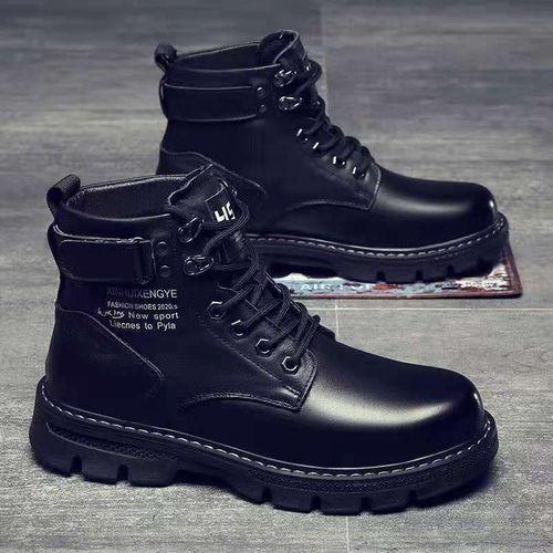 Men's Boots - Men's High Top Shoes - Black