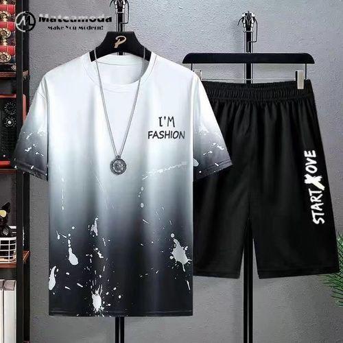 Mateamoda 2 PCS T-shirt Short Costume Hommes