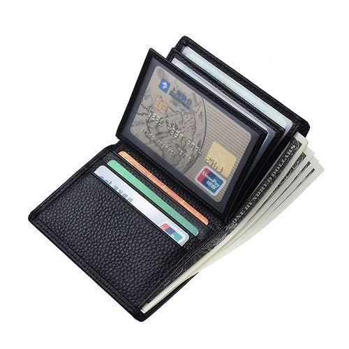 SAI Portefeuille Super Fin Et Souple Pour Hommes, 100% Cuir Véritable, Mini Porte-cartes De Crédit, Porte-cartes