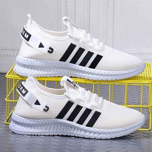 Chaussures De Homme Mesh Sneakers Blanc