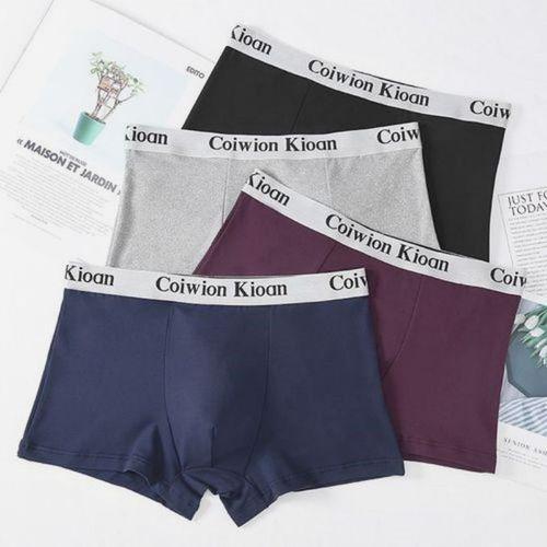 Berrykey 4Pcs Men's Underwear Breathable Comfortable Stretch Cotton Boxer Briefs