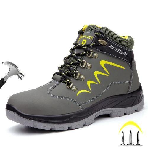 Men Safety Boots For Work Non Slip Platform Sneakers Steel Toe Cap