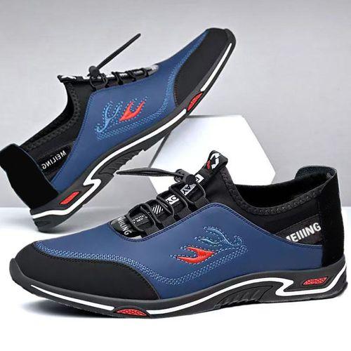 Chaussures En Cuir Pour Hommes - Bleu