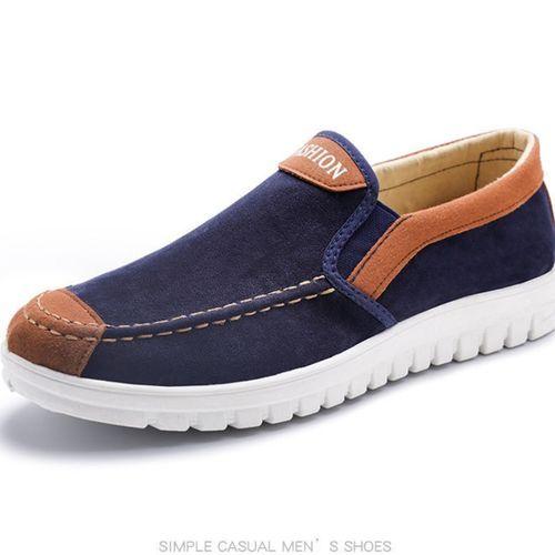 Mens Slipon Sports Shoes Loafers Canvas Casual Classic Running Sneaker Blue