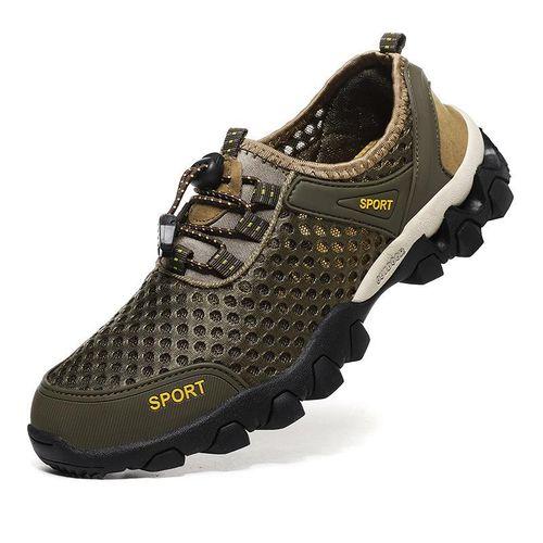 GALUIN 2023 Men Casual Sneakers Breathable Sport Running Shoes-Green