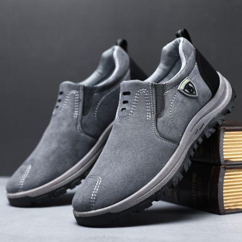 Mens Sneakers Sports Casual Loafers Casual Comfortable Shoes Grey