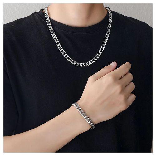 Jeu De Bracelets Et De Colliers à Chaîne Cubaine Pour Hommes