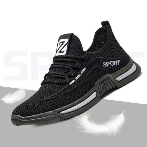 Lace Up Sneakers Men's Shoes-Black
