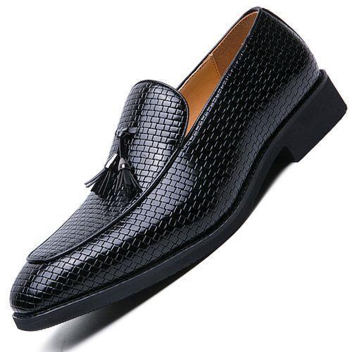 Men's Oxfords Formal Flat Business Shoes Loafers Italian Official Black