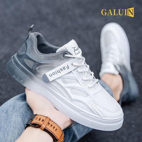 GALUIN Baskets Tendance Pour Homme Blanc/Noir