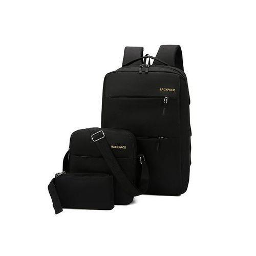 Sac à Dos 3 En 1 Sac à Main Pour Ordinateur Portable Avec USB - Noir